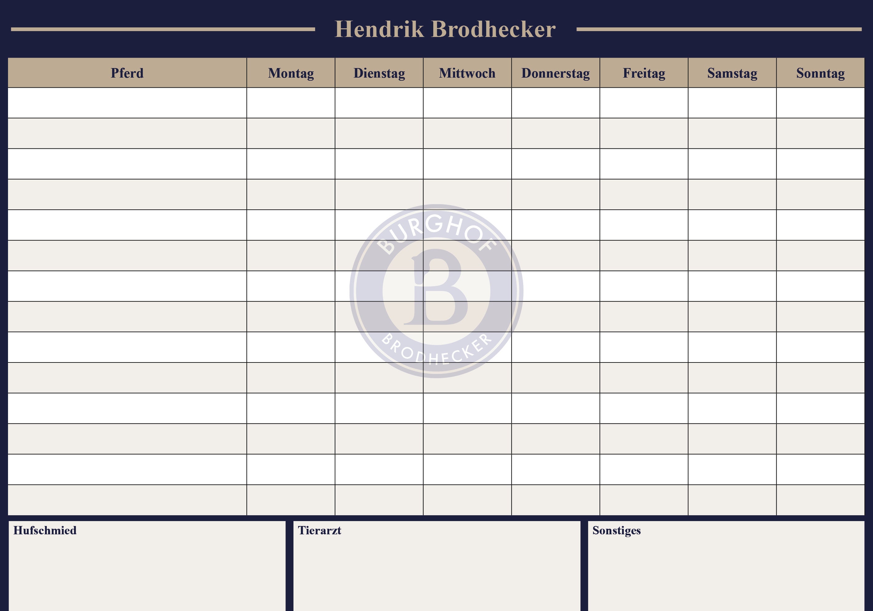 TEST WOCHENPLAN BERITT
